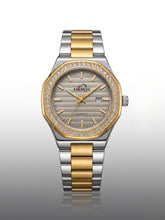 Gold Crystal Bezel Quartz Watch