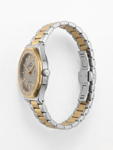 Gold Crystal Bezel Quartz Watch
